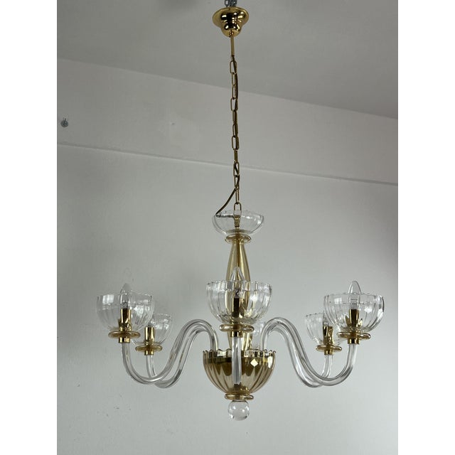 Vintage Murano Glass Chandelier, 1980s For Sale - Image 3 of 15