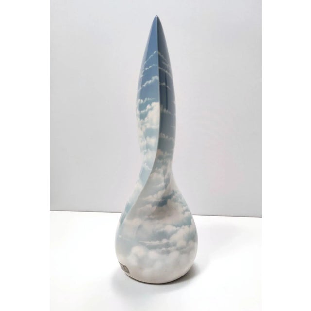 Mid-Century Modern Italian Lacquered and Airbrushed Ceramic Vase from Vibi, 1950s For Sale - Image 3 of 12