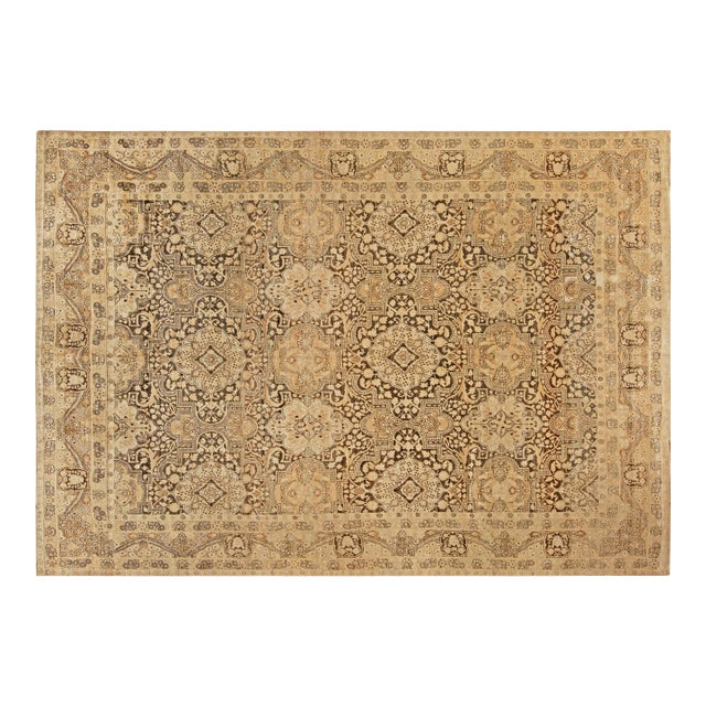 Vintage Persian Tabriz Handmade Wool Rug For Sale