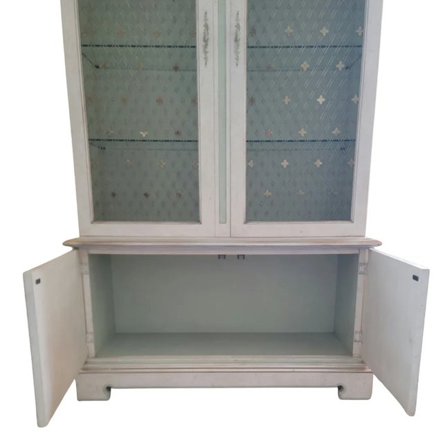 Wood Rare John Widdicomb Bonnet Top Cabinet With Speckled Finish For Sale - Image 7 of 16