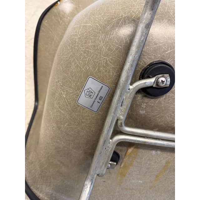 Herman Miller Black Naugahyde Arm Chair by Charles and Ray Eames, 1950 For Sale - Image 15 of 16