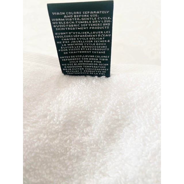 Early 21st Century Ralph Lauren Greenwich 3 Piece White Bath Towel Set Vintage New Condition With Tags For Sale - Image 5 of 11