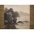 Mid 20th Century Showa Era Japanese Monochrome Watercolor Landscape Painting With Boats and Fisherman For Sale - Image 4 of 12