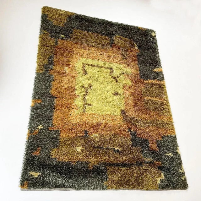 Article: High pile Rya rug, Decade: 1960s, Origin: Scandinavia Sweden, Material: 100% wool, This rug is a great example of...