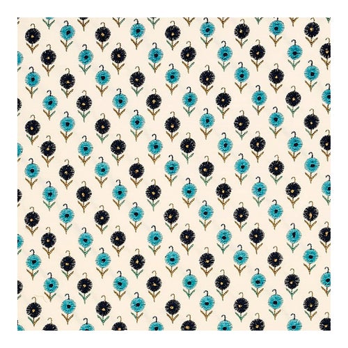 Schumacher Avodica Embroidery Fabric in Aegean