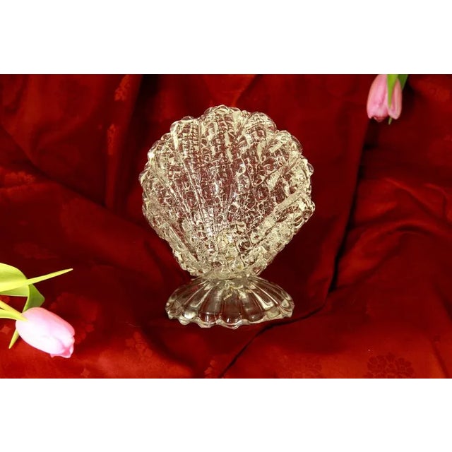Mid-Century Modern Conchiglia Murano Shell Table Lamp attributed to Barovier and Toso, Italy, 1940s For Sale - Image 3 of 10