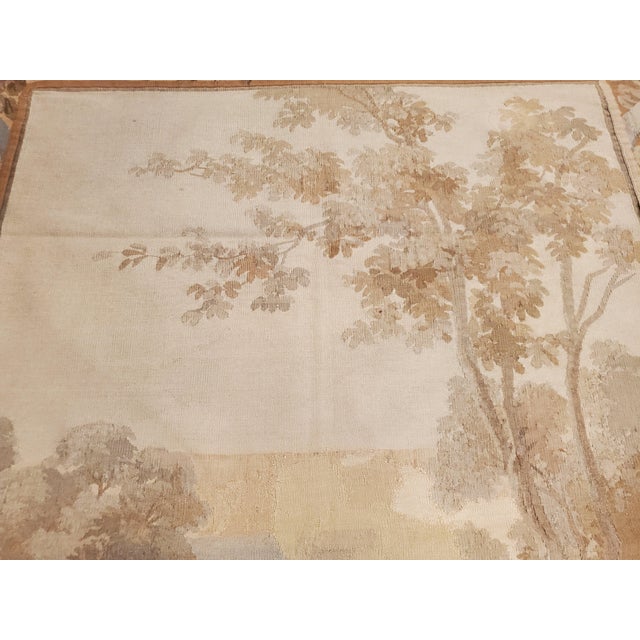French 19th Century Aubusson Tapestry, Handmade, Ivory, Taupe, Cream For Sale - Image 3 of 18