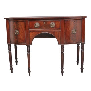 Antique Mahogany Bowfront Sideboard, 1820 For Sale