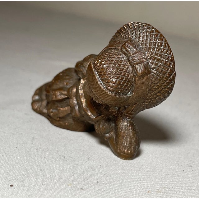 Antique Miniature Laying Little Girl Austrian Bronze Statue Figure Sculpture For Sale In New York - Image 6 of 12