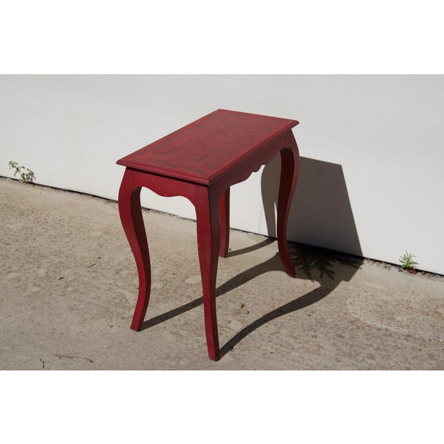 Pair of Handcrafted Louis XV-Style End Tables in Mahogany With Elm Burl Tops For Sale In San Diego - Image 6 of 16