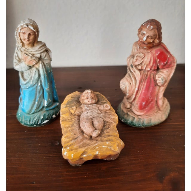 Italian Nativity Mid Century 10 Pc Creche Christmas For Sale In Fayetteville, AR - Image 6 of 8