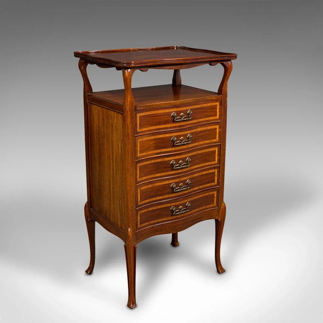 1910s Antique Edwardian English Music Cabinet For Sale - Image 13 of 13