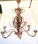 Copper Hollywood Regency Style German Copper & Crystal Bead Six Light Chandelier For Sale - Image 8 of 8