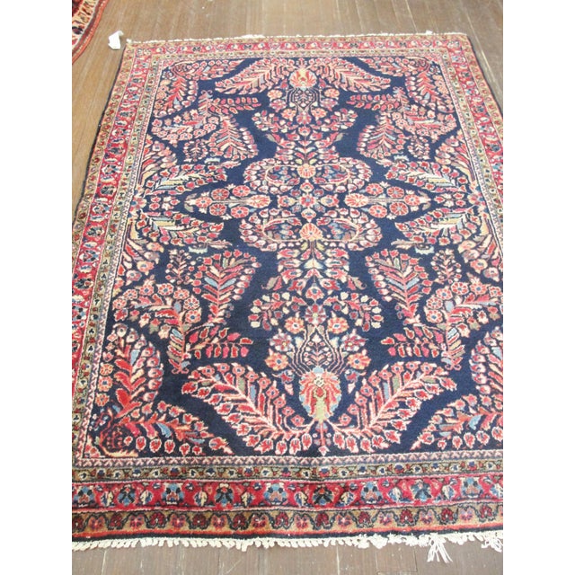 Antique Persian Mohajeran Sarouk Rug, 3'5" X 4'11" For Sale - Image 9 of 9