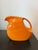 Fiesta Large Disk Pitcher Tangerine Retired Color – Homer Laughlin Usa Vitrified China 67 1/4 Oz Mid-Century Style Serveware For Sale - Image 6 of 14