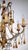 Gilded Metal and Murano Glass Drop Chandelier, 1940s For Sale - Image 9 of 12
