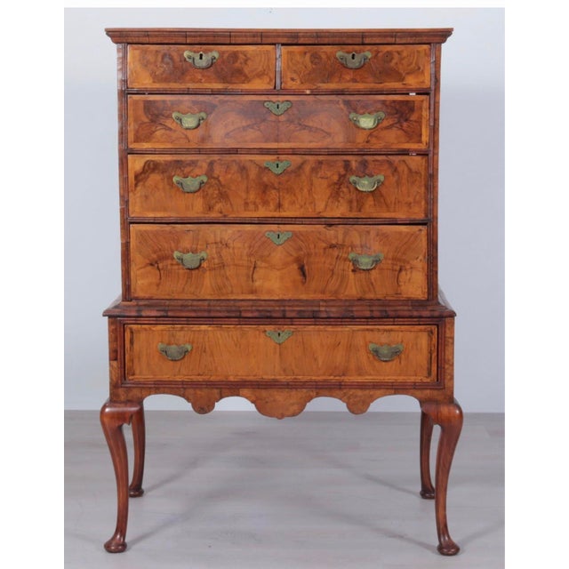 18th Century George I Walnut Tallboy Chest-on-Stand, England For Sale - Image 4 of 6