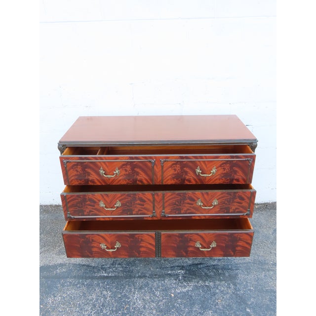 Early 1900s Carved Flame Mahogany Low Dresser Bathroom Vanity 6325 For Sale - Image 10 of 18