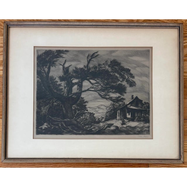 1930s Sam Thal (1903-1964) Fine Drypoint Etching, Framed For Sale - Image 5 of 7