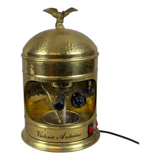 Victoria Arduino Espresso Machine in Hammered Brass, 1960 For Sale