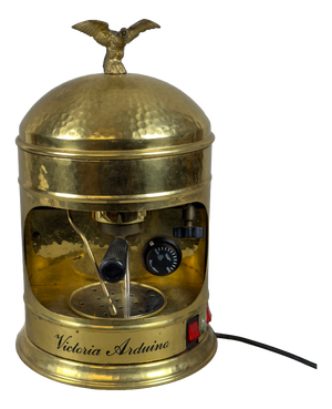 Victoria Arduino Espresso Machine in Hammered Brass, 1960