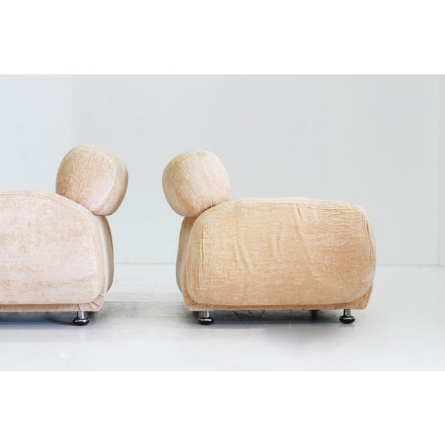 Beige Vintage Italian Armchairs, 1970s, Set of 2 For Sale - Image 8 of 10