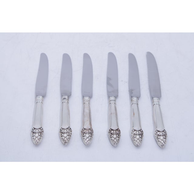 Silver Vintage Gorham Sterling Manufactured 37 Piece Silverware Set With Box For Sale - Image 8 of 17
