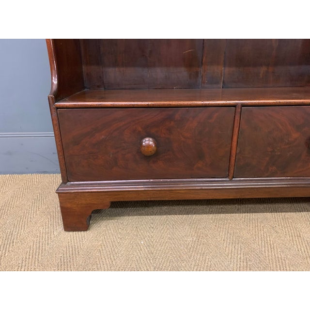 Victorian Mahogany Waterfall Open Bookcase, 1880 For Sale - Image 14 of 15