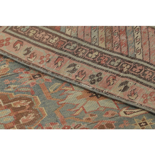 1900 - 1909 Antique Caucasian Kuba Rug in Blue With Rhythmic Floral Geometry - Rug & Kilim For Sale - Image 5 of 6