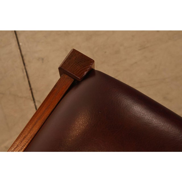 Stickley Mission Collection Oak & Leather Ottoman Footstool For Sale - Image 12 of 18