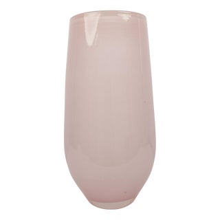 Vintage Pink Glass Floor Vase, 1960s For Sale