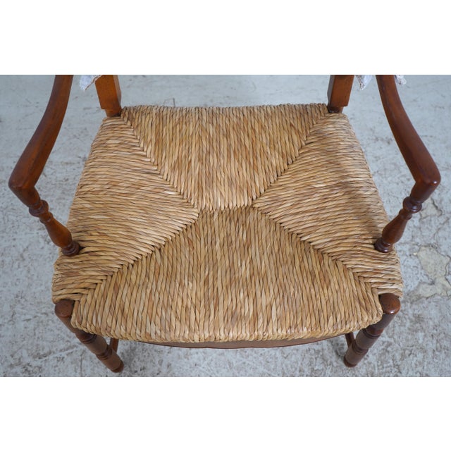 French Country Woven Seat Arm Chair For Sale - Image 17 of 17