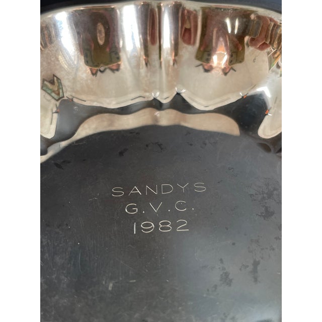 Late 20th Century Vintage Oneida Modern Baroque Silverplate Bon Bon Dish For Sale - Image 5 of 7