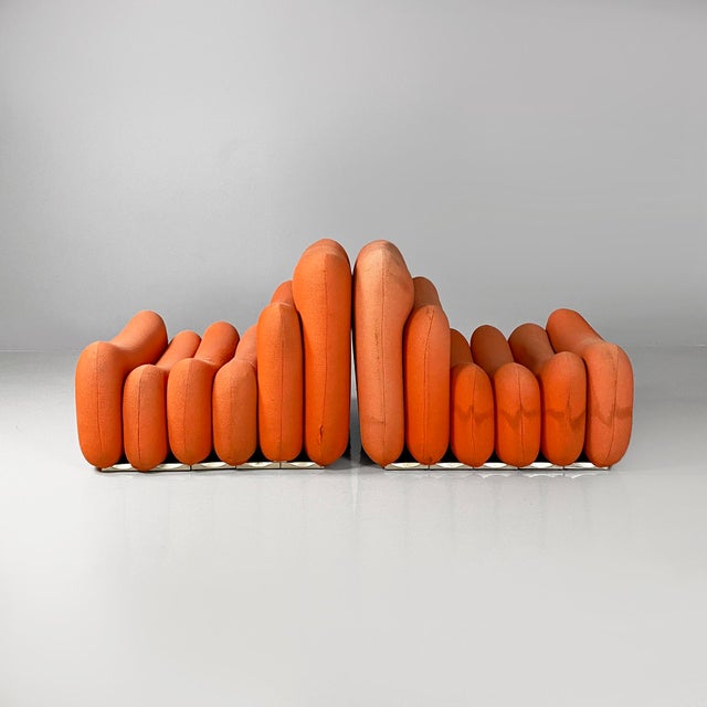 Set of Italian Space Age Additional System Armchairs by Joe Colombo for Sormani, 1970s For Sale - Image 3 of 18