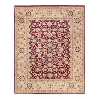 Mogul, One-of-a-Kind Hand-Knotted Area Rug in Red, 8' 0" x 10' 0" For Sale
