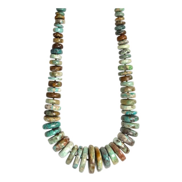 Jumbo Turquoise Disc Necklace For Sale