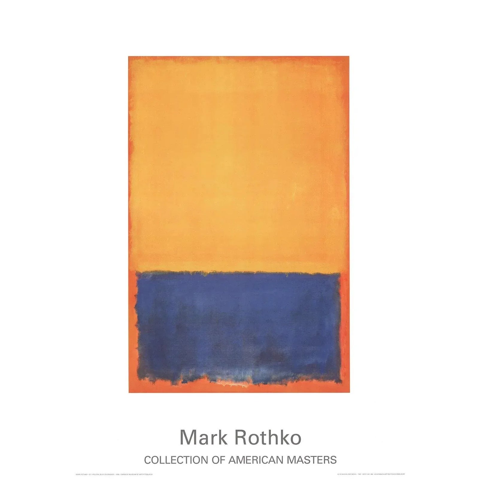 1955 Mark Rothko Yellow, Blue, Orange Lithograph | Chairish