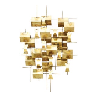 Folded Brass Wall Sculptures by Dwell Studio for Global Views – Solid Brass (2 Available) For Sale