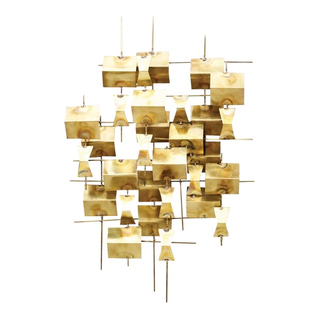 Folded Brass Wall Sculptures by Dwell Studio for Global Views – Solid Brass (2 Available) For Sale