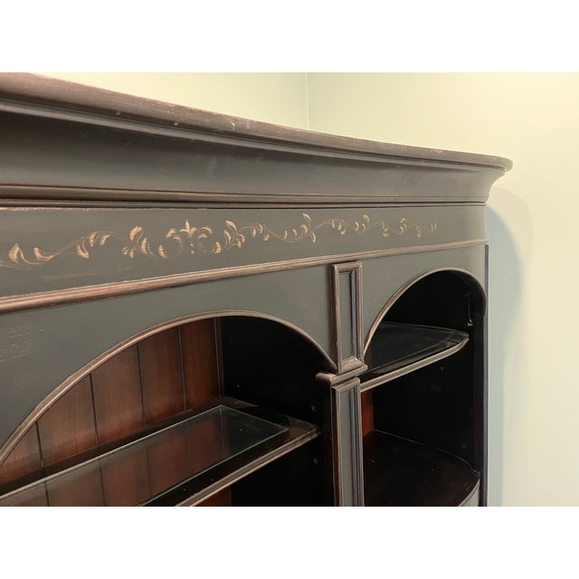 Executive desk from the Seven Seas Collection combines traditional styling with practical storage and power strip...