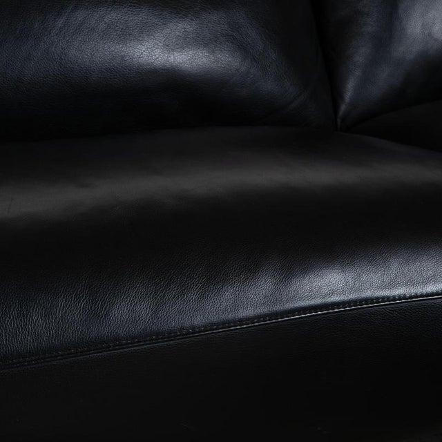 Elena Corner Sofa in Black Leather from Koinor For Sale - Image 11 of 18