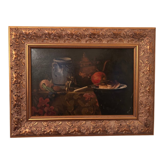 Antique Original Still-Life Oil Painting, American School of William Merritt Chase For Sale