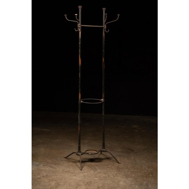 1920s Antique Japanned Copper Coat Rack | Chairish