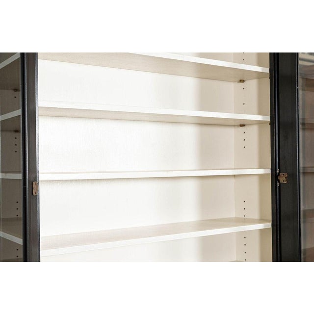 English Ebonised Mahogany Glazed Bookcase, 1940 For Sale - Image 15 of 17