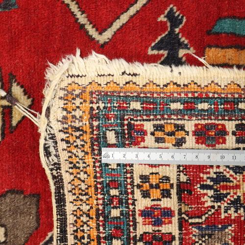 Red Antique Ardebil Rug in Cotton and Wool For Sale - Image 8 of 9