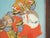 Turquoise Late Meiji to Tisho Era Antique Japanese Reverse Glass Painting For Sale - Image 8 of 18