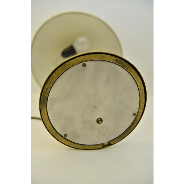 Swedish Modern Brass and Leather Table Lamp by Einar Bäckström, 1930s For Sale - Image 12 of 13