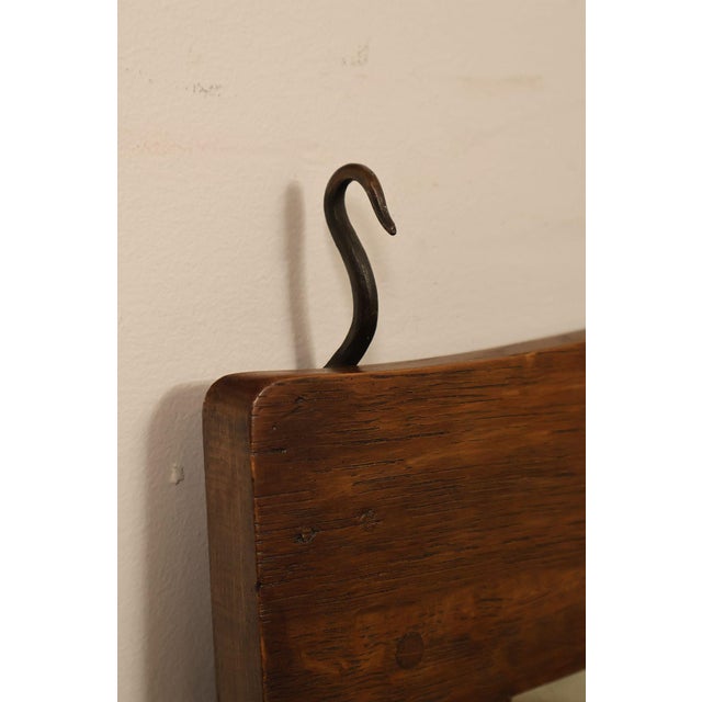 Gustav Stickley Antique Mission Oak Wall Mirror With Coat Hooks #66 For Sale - Image 15 of 18