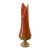 1960s l.e. Smith Bittersweet Orange Simplicity Pedestal Swung Vase For Sale
