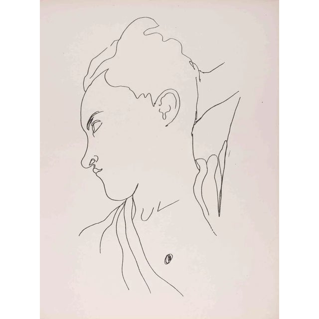 Jean Cocteau, Portrait de Jean Desbordes, Lithograph, 1929 For Sale - Image 4 of 4